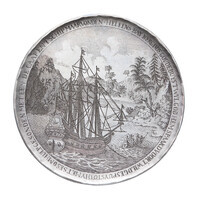 TMNK 01297
<br/>
Rampzalige reis van Lourens Thyszoon Veyselaer en Daniël Silleman met het schip De Gouden Buys.
<br/>
<em>Schelte, Dirk (1639-1715)</em>